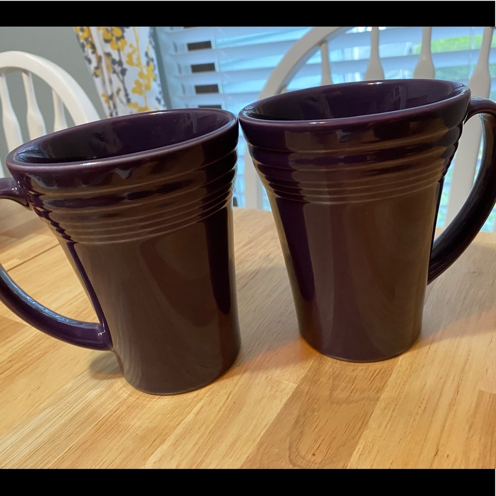 Fiestaware Set of 2 Latte Mugs in Mulberry color